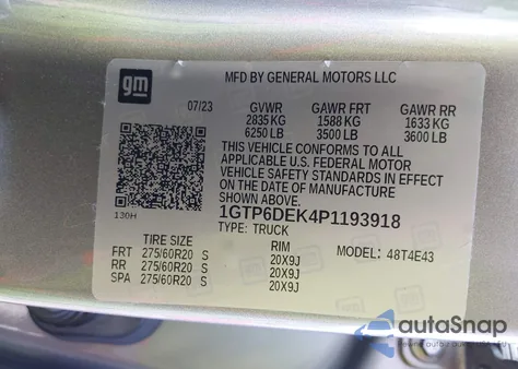 2023 GMC Canyon 4Wd Short Box At4 из США, поврежденный, VIN 1GTP6DEK4P1193918